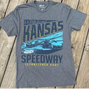 ⭐️3/$12⭐️Gray Kansas Speedway Graphic T-Shirt